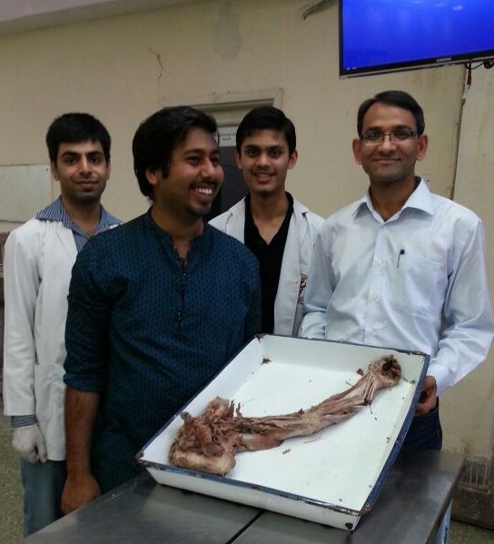 Dr. R. Singh at AIIMS Research & Training Lab with AIIMS Doctors Team in AIIMS, New Delhi (2014)