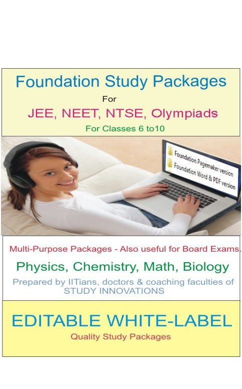 Foundation Study Material Packages for JEE & NEET